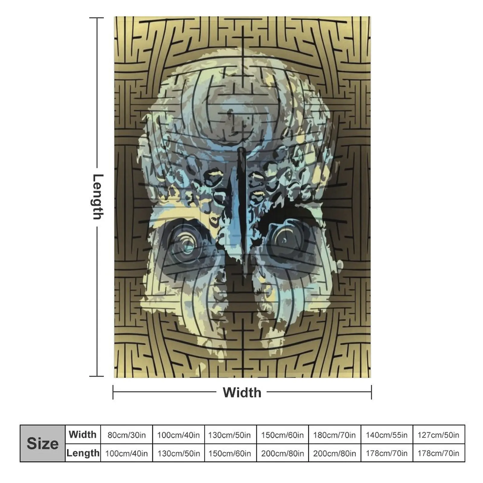 Одеяло sayagata с золотым черепом Папуа для косплея