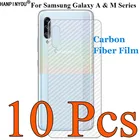 10 шт.лот для Samsung Galaxy A10 A10s A20 A20s A30 A40 A90 5G M10 M20, 3D задняя пленка из углеродного волокна, Защитная Наклейка для экрана