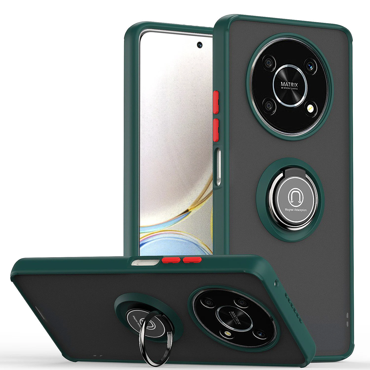 

Soft Case for Huawei Honor X9 4G Magnetic Car Finger Ring Holder Case Cover for Honor X9 5G/Honor X7/Honor X8/Honor X30 X30i