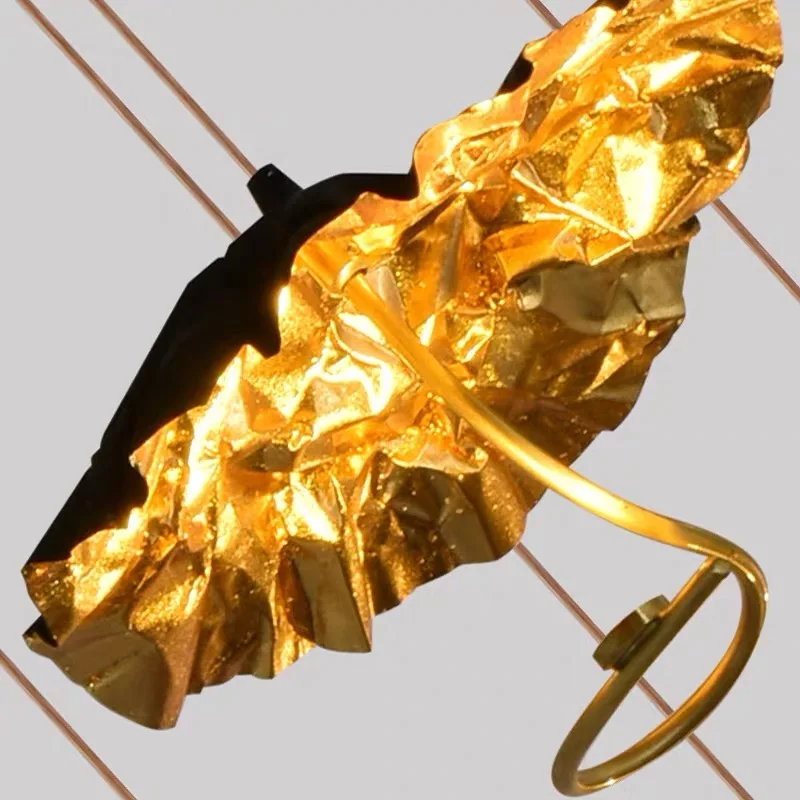 Медная лестница Iotus светодиодная люстра освещение лестницы виллы простой