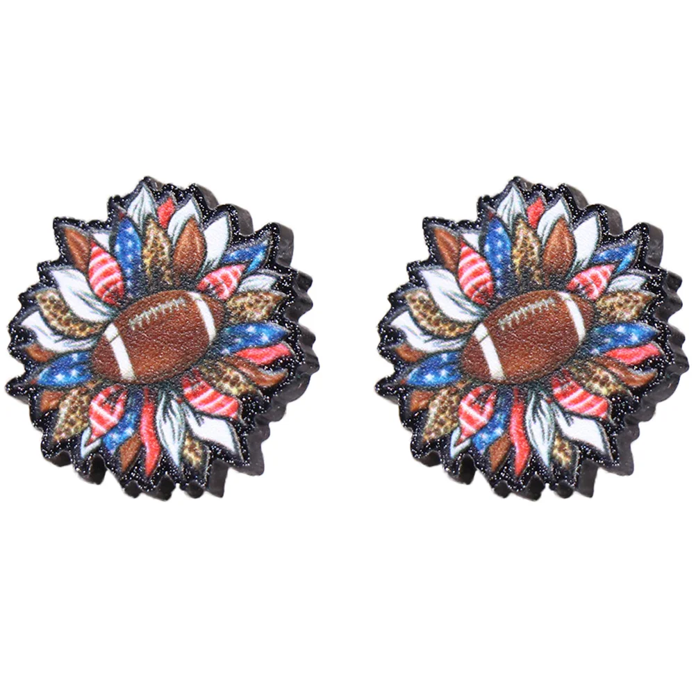 

Gift Earrings Girls Flower Modeling Studs Manual Flowers Acrylic Women Jewelry Cool