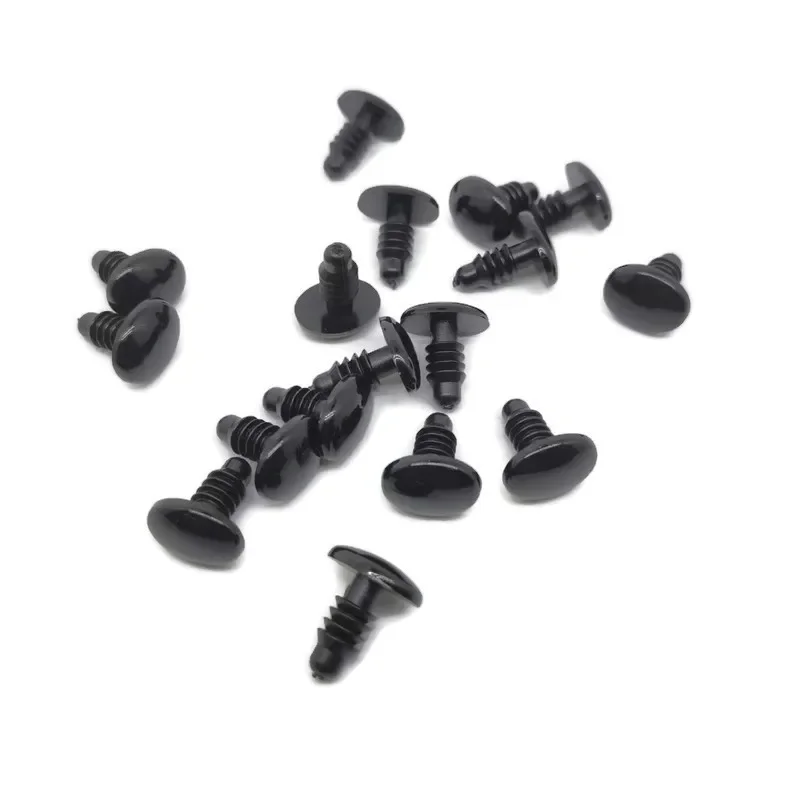 Плоские смоляные овальные глаза винтовая резьба маленькие пластиковые бусины с