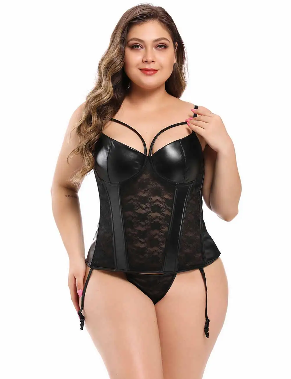 Comeondear черный винтажный корсет с подвязками корректирующее белье сексуальное