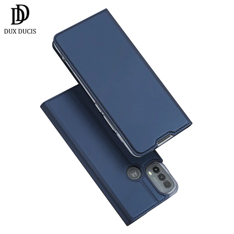 

For Moto E20 E30 E40 Case Funda Magnetic Leather Flip Wallet Stand Phone Cover кейс with Card Slot Cover DUX DUCIS