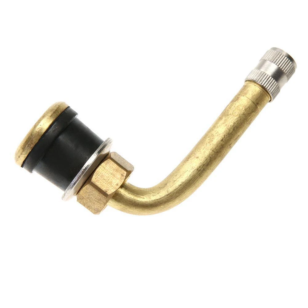 

Universal TR570C Brass Truck Wheel Tubeless Tire Valve Stem Snap-In 90 Bend Car Truck Tyre Valve Extension Stem