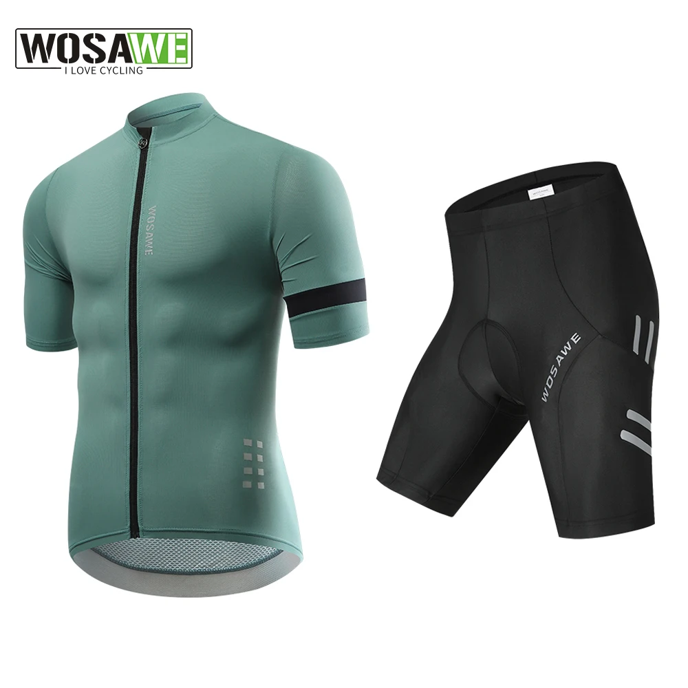 

WOSAWE мужская летняя велосипедная майка, комплект дышащей рубашки для профессионалов, спортивные гоночные велосипедные майки, одежда для велоспорта, короткая велосипедная майка