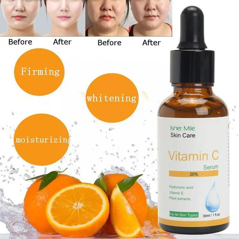 

Lanbena Vitamin C Face Serum Skin Brightening Moisturizing Skin Hyaluronic Anti Acid Serum Whitening Wrinkles Care N3t3