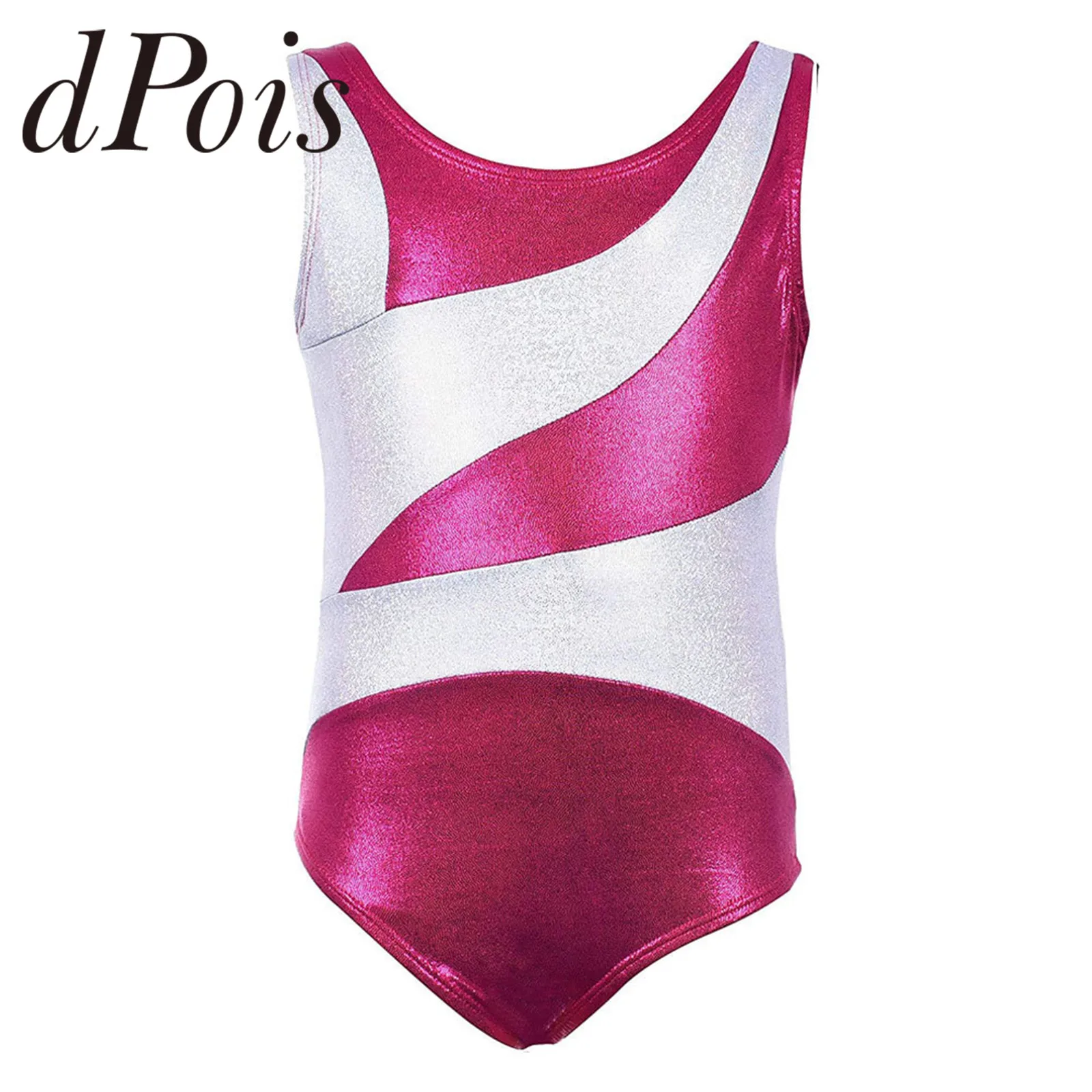 

Детский танцевальный купальник без рукавов с блестящими пайетками для девочек; Танцевальный Купальник; Спортивный костюм; Балетные гимнас...