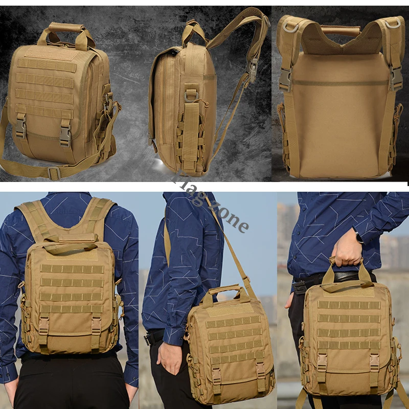 Tactical Military Outdoor 14'' Laptop Backpack Men's Molle Hunting Waterproof Hiking Camping Tablet Shoulder Travel Bottle Bag |