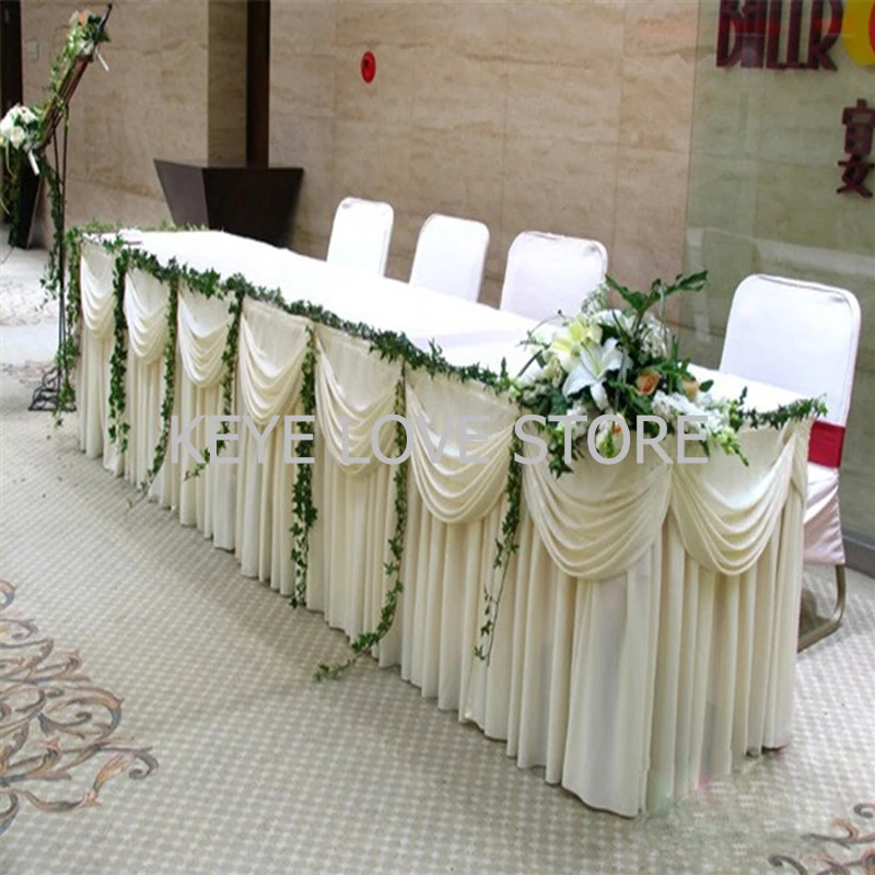 

3 м длинный свадебный фон Swag драпировка балдахин стол юбка ткань для вечерние занавеска на стену сценический фон искусственное украшение
