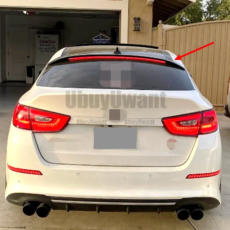 Фото Для Kia K5 Optima 2011-2019 черный спойлер с стоп-сигналом, спойлер на крышу, задний багажник, крыло, губа, задний спойлер на крышу, Стайлинг автомобиля №3