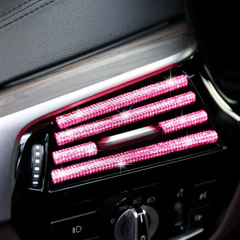 

Air Vent Strip Shiny Resistant Simple Installation Sparkling PVC Air Conditioner Decor Strip Vent Outlet Trim Car Accessories