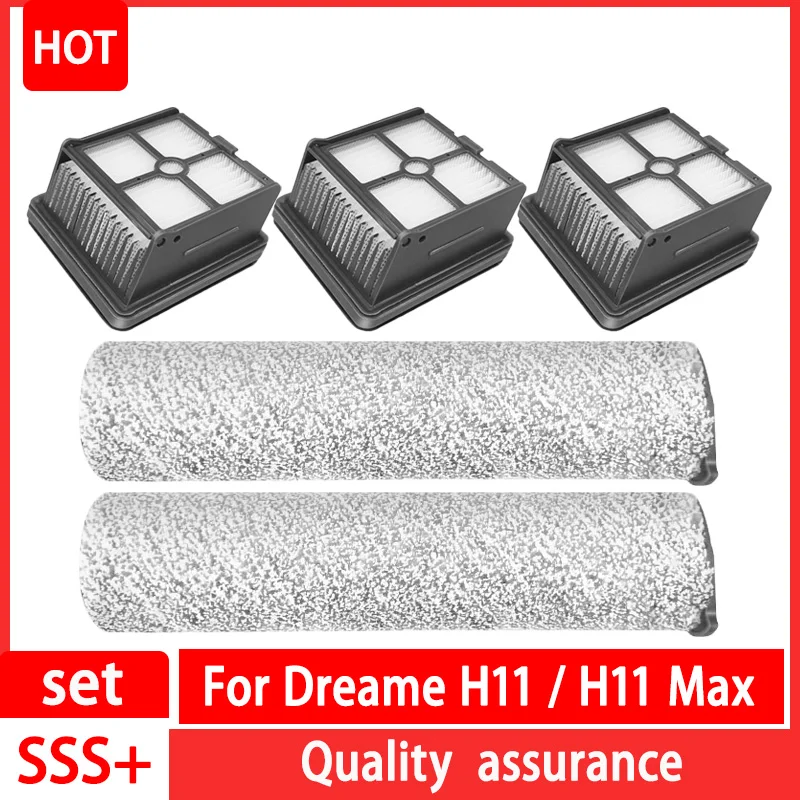 

For Xiaomi Dreame H11 / H11 Max Roller Brush and Hepa Filter Replacement Wet and Dry Vacuum Cleaner Spare Parts Accessories