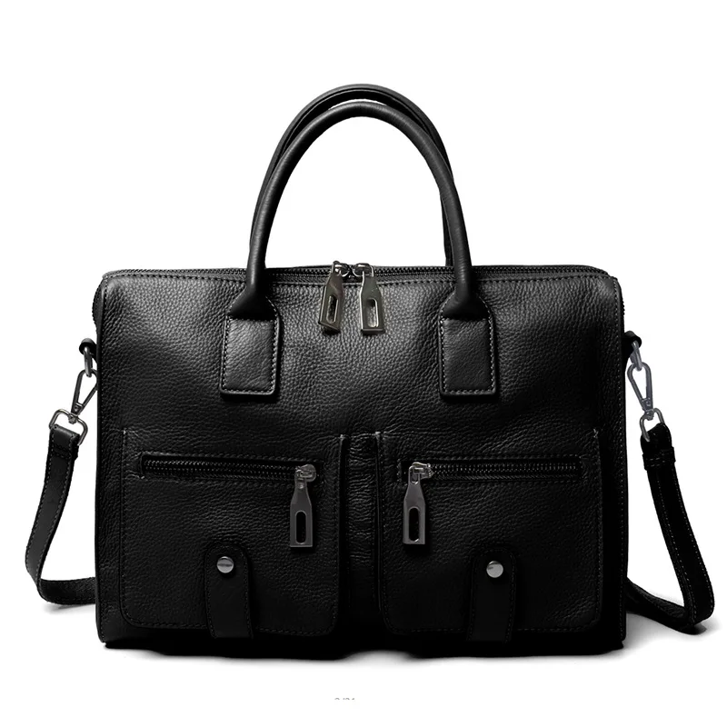 Luxury 100% genuine leather ladies commuter bag computer bag office handbag large capacity briefcase designer shoulder bag