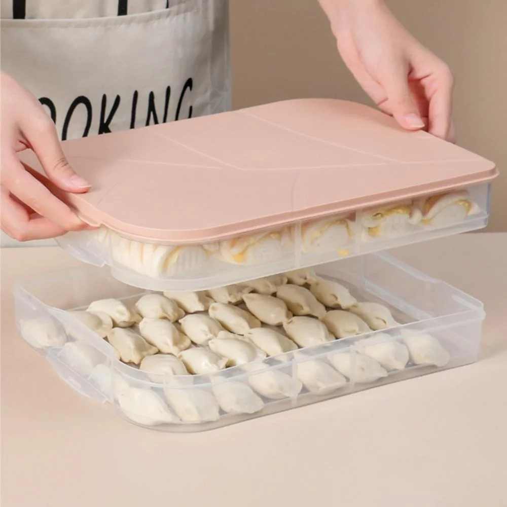 

Household Multi-layer Food Storage Container Dumpling Storage Box Refrigerator Quick-frozen Dumplings Egg Kitchen Organizer Box