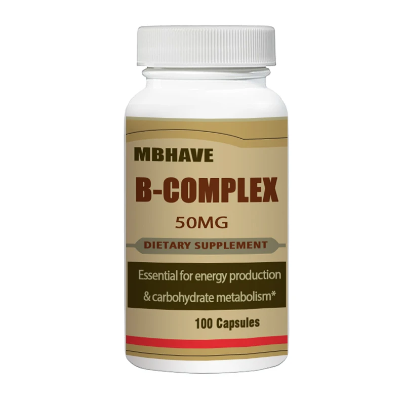 500mg 100capsule  High Strength All 9 B Vitamins B12 B Compl