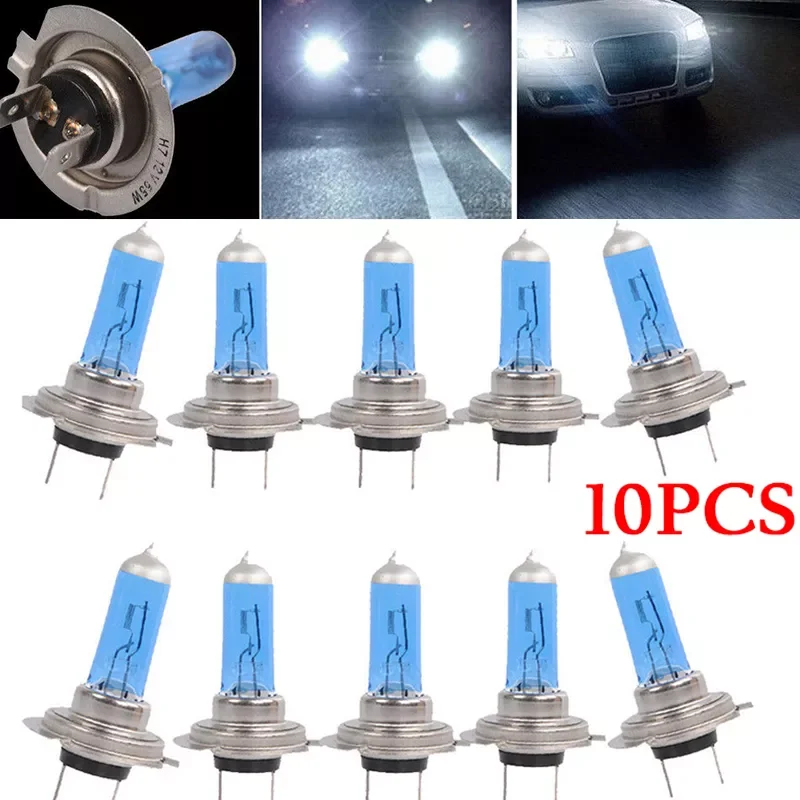 

10pcs H7 12V 55W Xenon White 6000K Halogen Car Headlights Lamp Bulb