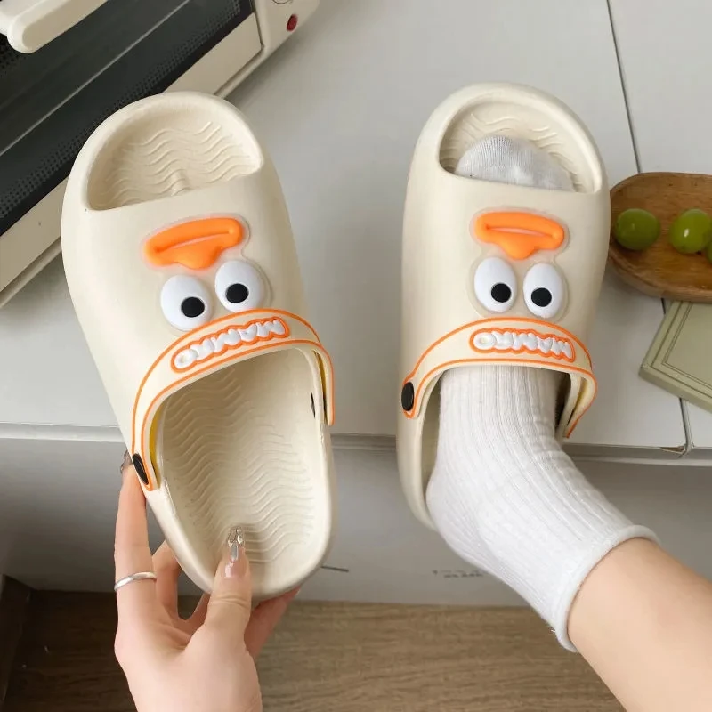 

Summer Women's Slippers Are Cute , Funny And Fashionable Versatile Non-slip Wear-resistant Thick-soled Home Sandals Ladies Shoes