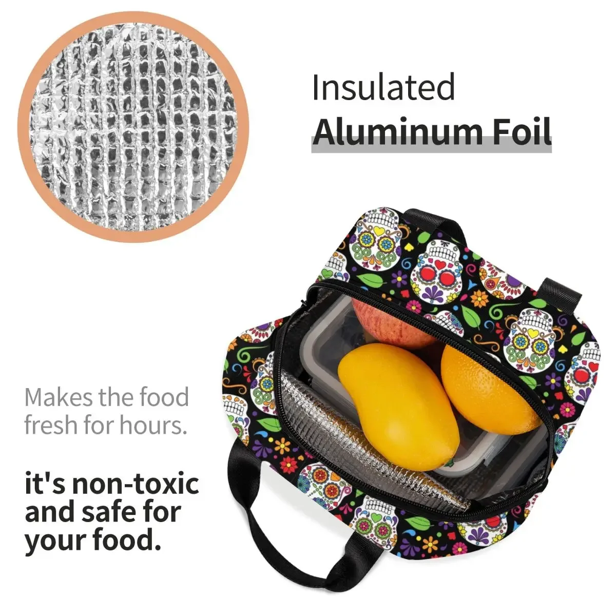 Водонепроницаемая Изолирующая Сумка Для Обеда С Мексиканским Днем Мертвых