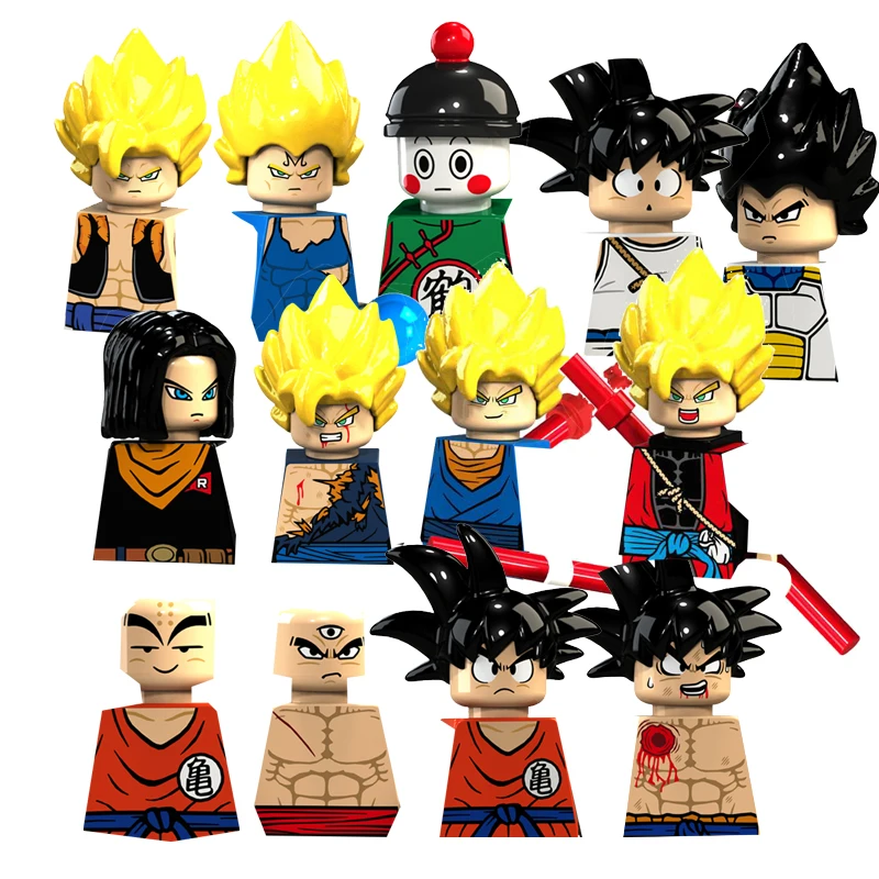 

Anime Cartoon Dragon Ball Z blocks Son Goku Vegeta Saiyan Buliding Blocks Bricks Mini Action Figures Assemble Toys Birthday Gift