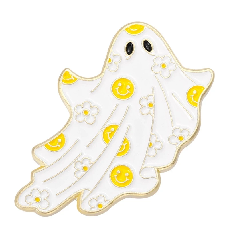 Cute Friends Pin Ghost Brooch Halloween Spooky Alloy Backpack Accessories Gift for Children |
