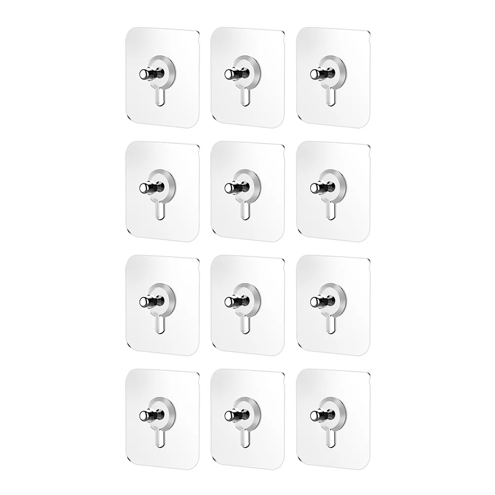

12 Pcs Punch-free Hanging Nails Wall Hanging Hook Self-adhesive Nail Stickers