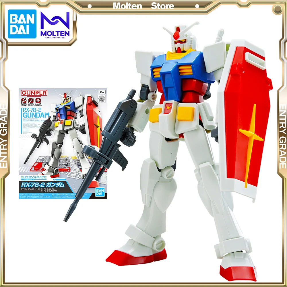 

Оригинальная оригинальная модель Bandai 1/144 RX-78-2 Gundam, мобильный костюм, пластиковая модель в сборе/сборке