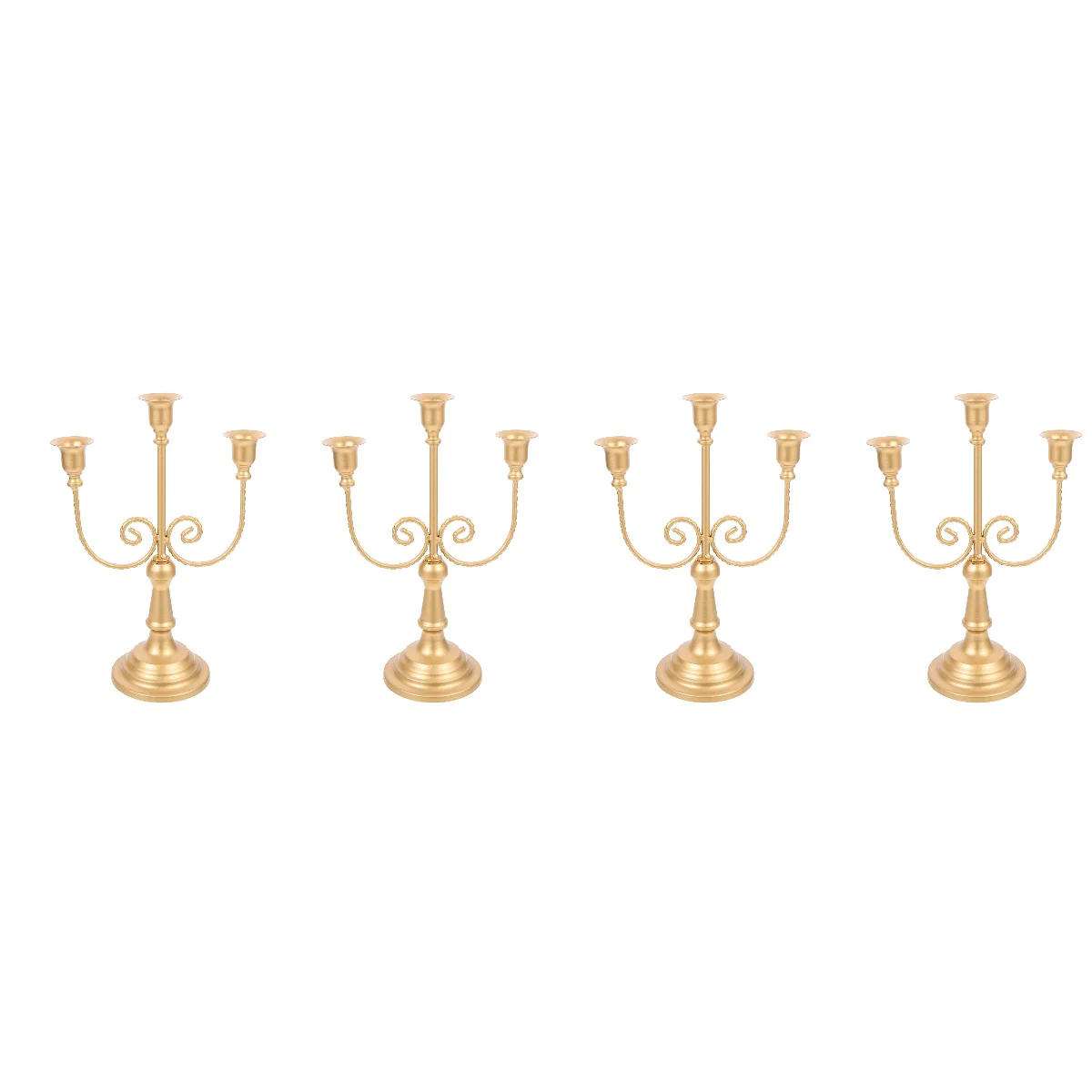 

4pcs Multi-head Design Candlestick Decorative European Style Candelabrum