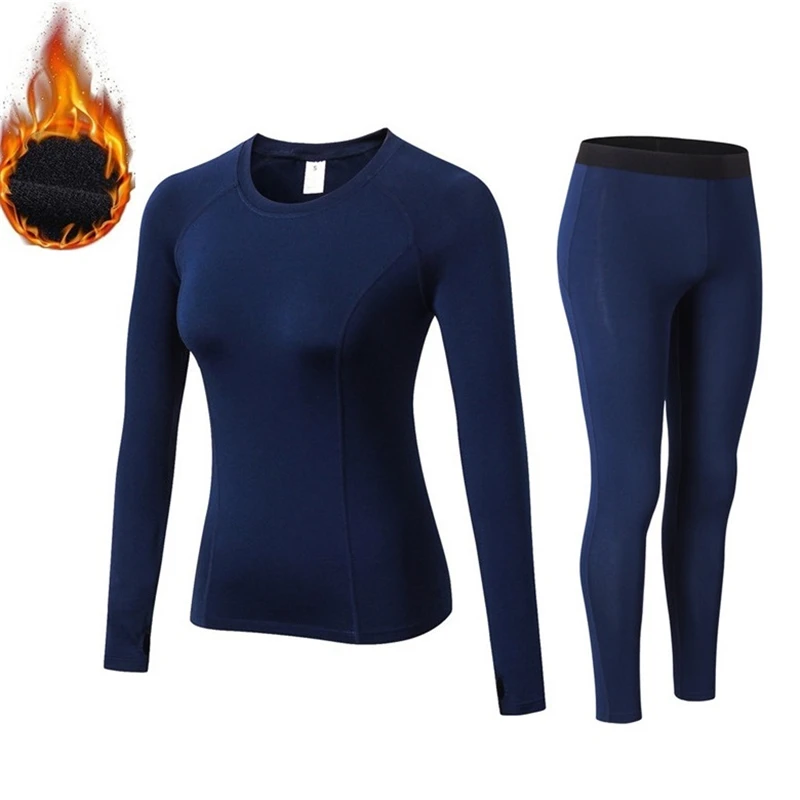

solid Thermal fitness Women color thin fleece johns tight female winter underwear long