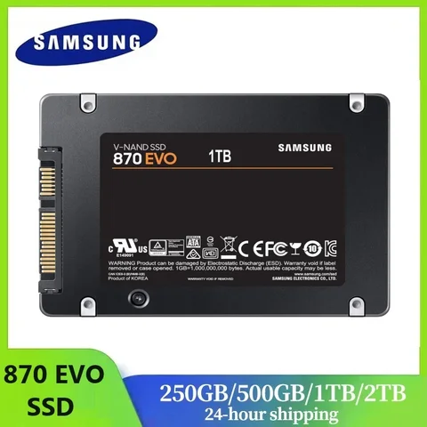 SSD-накопитель Samsung 870 EVO SATA III, 1 ТБ, 2,5 дюйма
