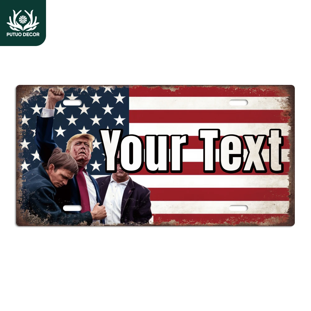 Putuo Decor 1 шт. винтажные металлические знаки на заказ номерной знак элемент Трампа
