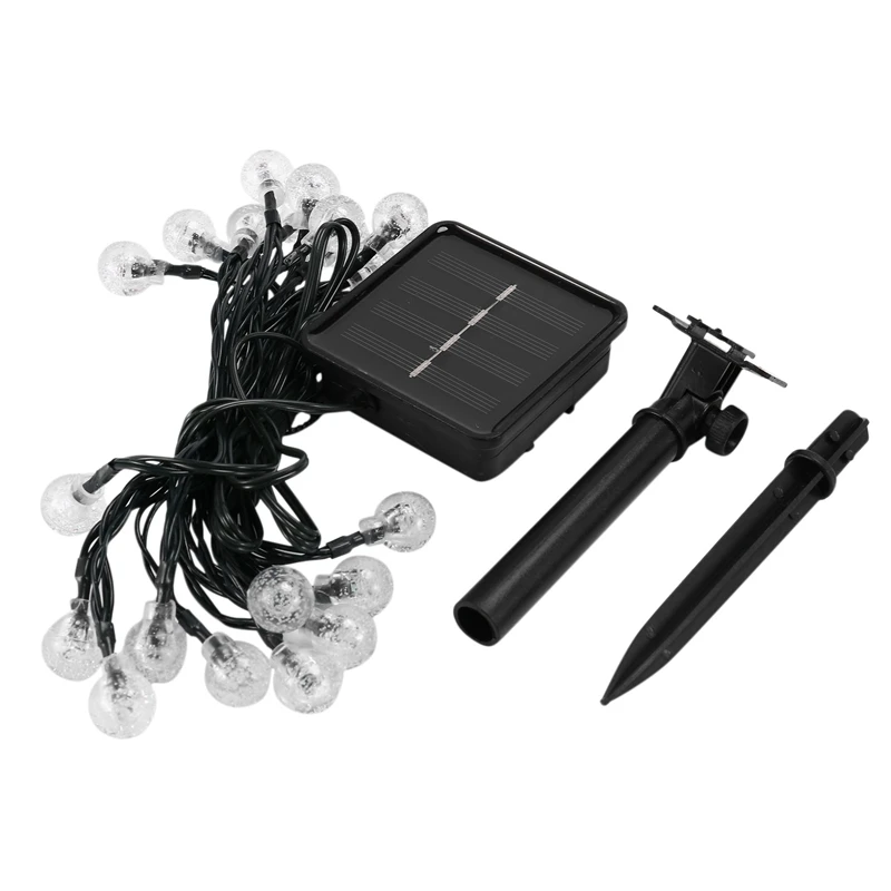 

Bubble Ball Pendant LED Solar String Light Crystal Globe LED Lights For Garden Fence