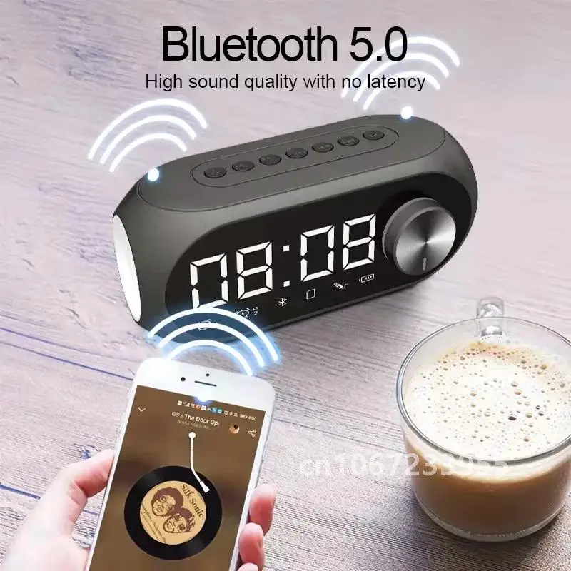Многофункциональный S8 беспроводной Bluetooth-динамик зеркальный будильник