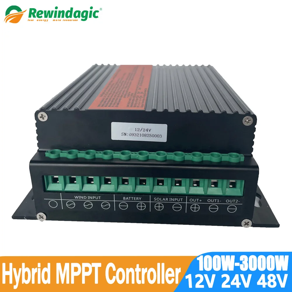 

Universal LCD Hybrid MPPT Controller 12V 24V AUTO 48V Charger Low Voltage Boost Regulator for Wind Turbine Solar Panels