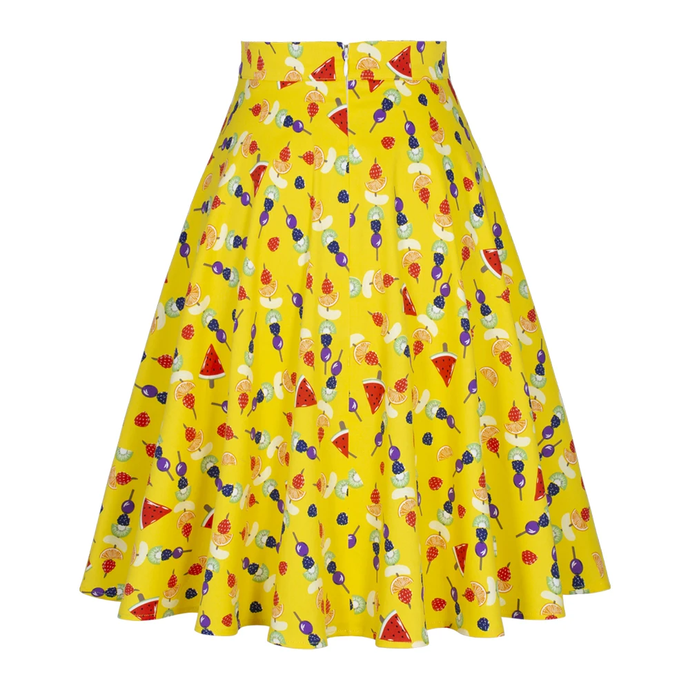 SISHION Hepburn Хлопок 50-х 60-х годов Винтажная летняя юбка трапециевидной формы VD0020