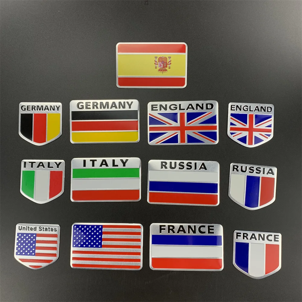 

Aluminum National Flag Car Sticker For Honda CRV Accord Odeysey Crosstour Jazz City Civic JADE Crider Spirior S660