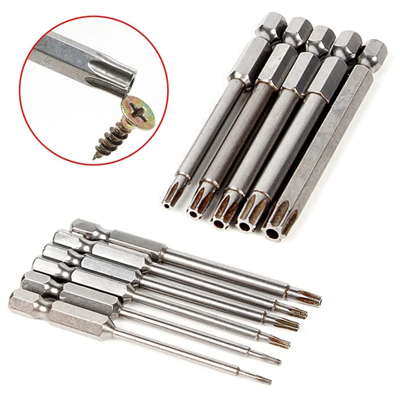 Promotion! 11 Pcs Magnetic T6-T40 Torx Head Screwdriver Bit Set Star 6 Point Drill Bits Tools 3 Inch Length |