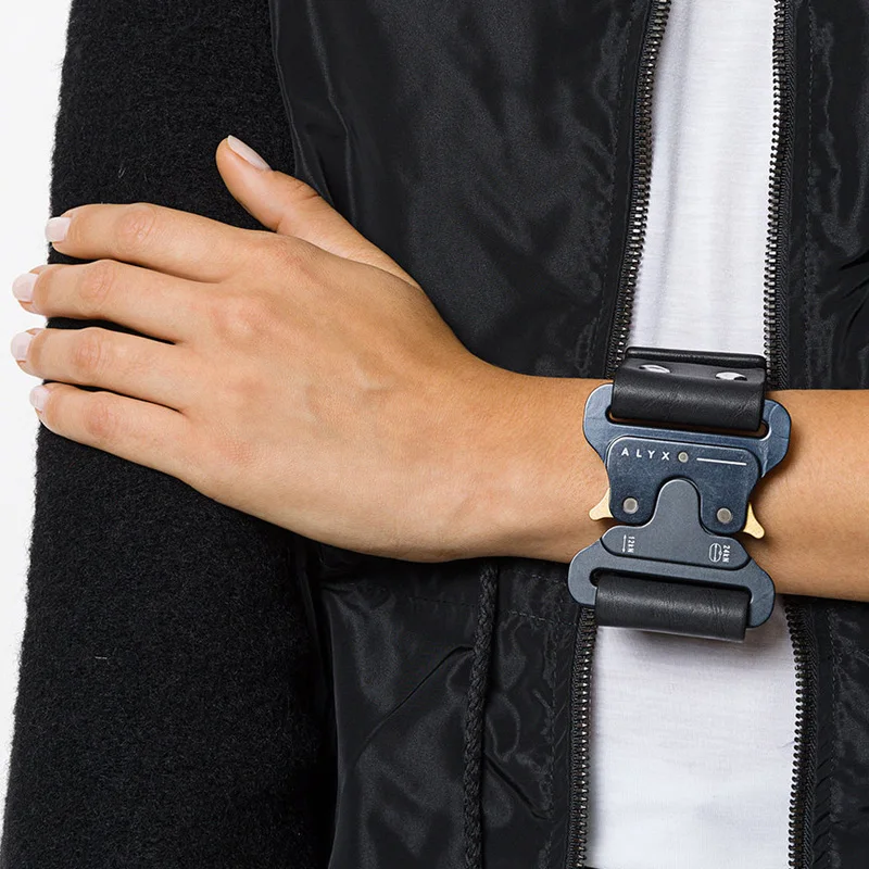 

High Street Style ALYX Style Leather Bracelet 1017 9SM Couple Personality Bracelet Men Women 1:1 The Ins Tide