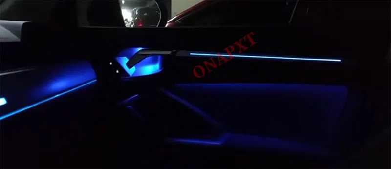 

Decorative Dashboard Ambient Light LED Car Atmosphere Lamp illuminated Strip 30 Colors MMI Control For Audi Q3 Q3L 2019-2021