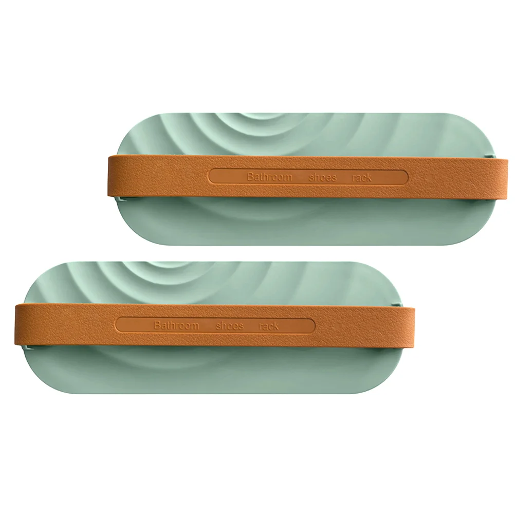 

2pcs Shoes Rack Wave Pattern Wall-mounted Storage Shelf for Bathroom Kitchen