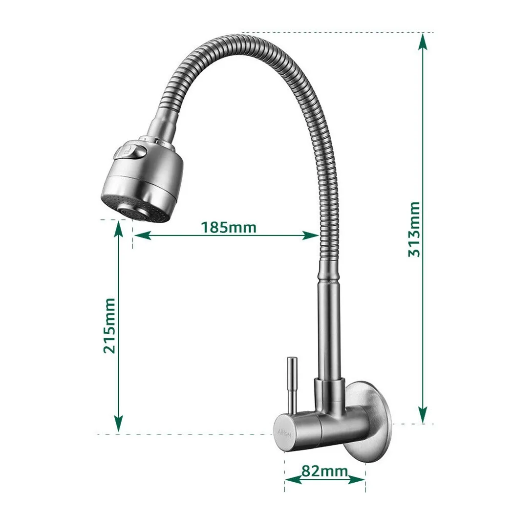 Laundry Stainless Steel Brushed Nickel Faucet Sink Mixer Tap