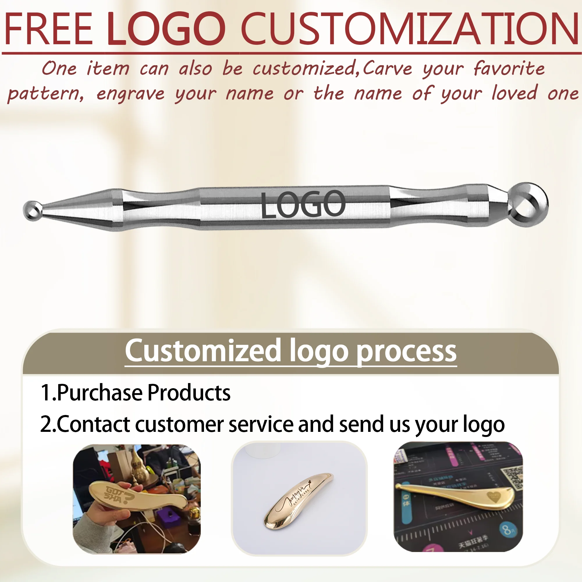 Ручка для акупрессуры из чистой меди