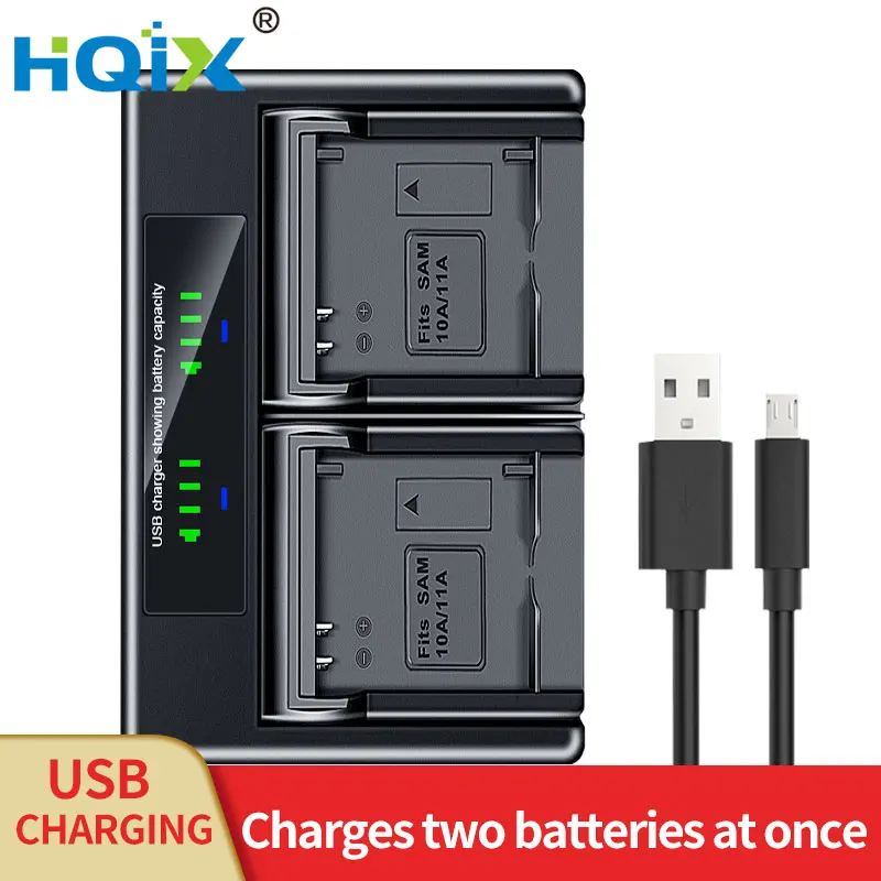 

HQIX for Samsung ES55 ES60 EX2F WB750 WB800F WB850F WB2100 WB1100F Camera SLB-10A Dual Charger Battery