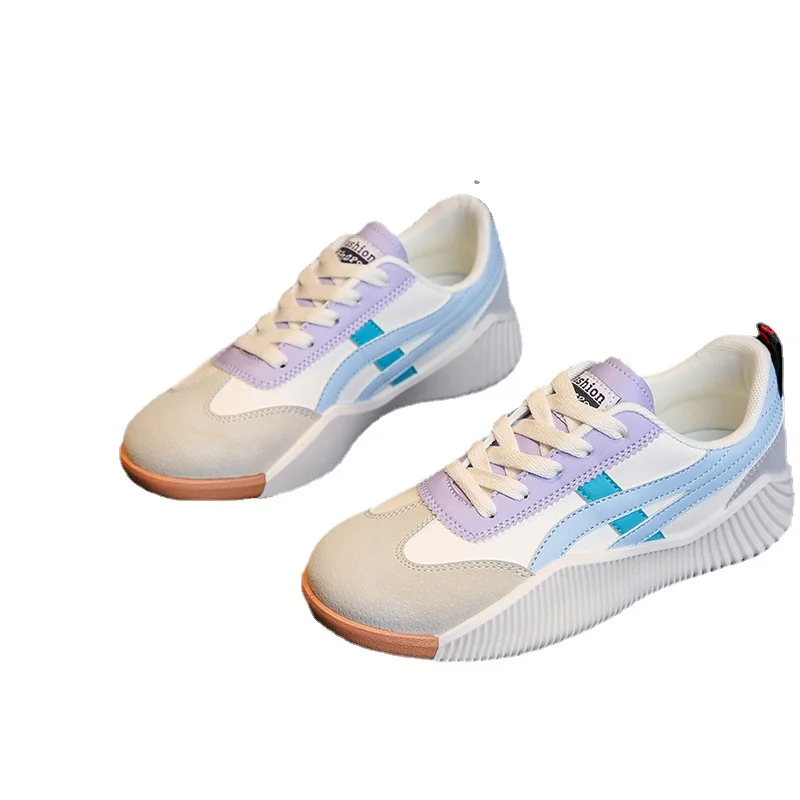 Small White Shoes for Women 2023 Spring Flat Bottom Breathable Casual Student Board Shoes for Women Running Shoes