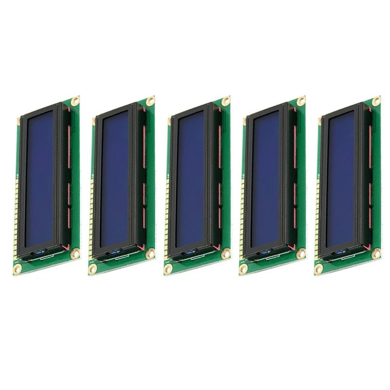

5PCS LCD1602 Display Module DC 5V 16X2 Character LCM Blue Blacklight For Arduino