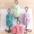 Цветочный сетчатый скребок для плеч, длинная губка для тела, спины, губка для душа, отшелушивающий ремешок, щетка для мытья душа и тела, очистка здоровья