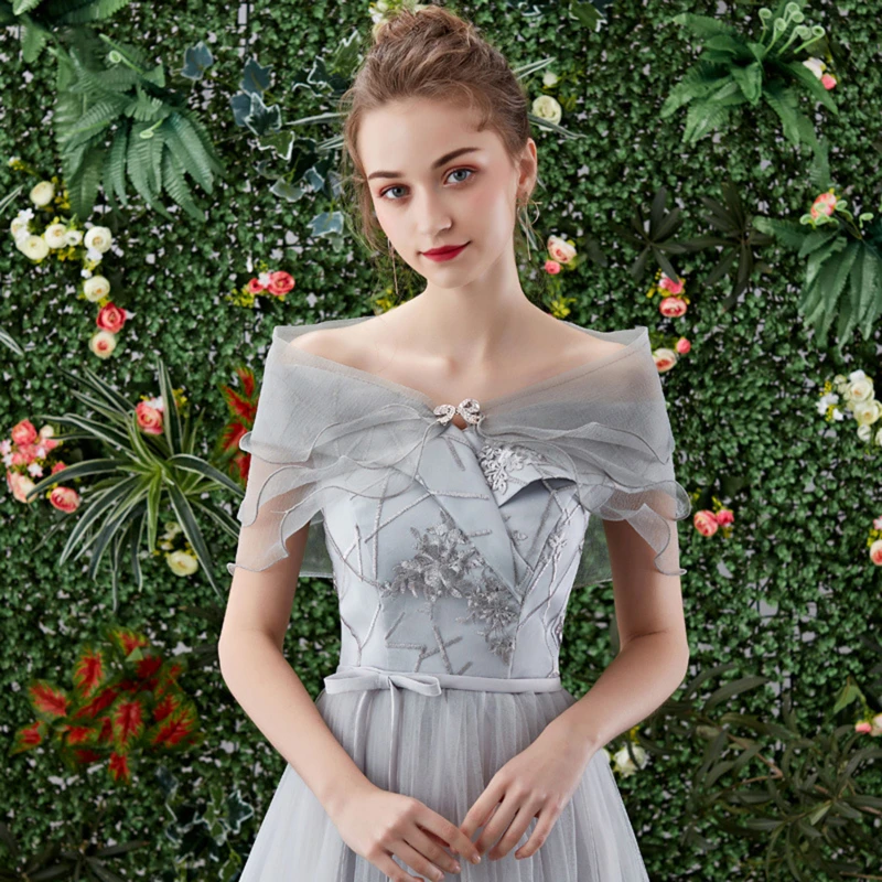 Женская Одноцветная Блестящая Свадебная Накидка С Бантом И Пуговицами Летняя