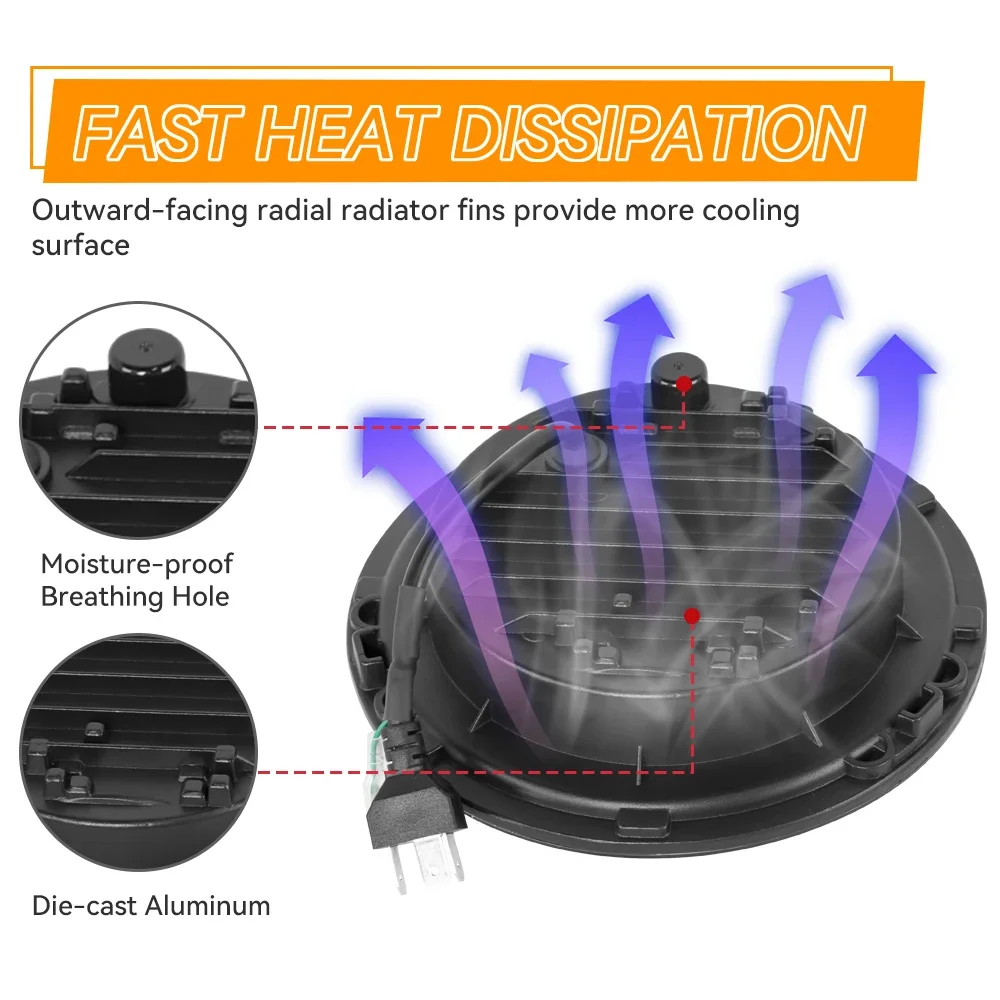 7-дюймовый накладной фонарь для Harley Touring Ultra Classic Electra Street Glide Road King Yamaha