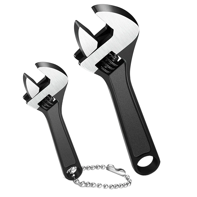 

2Pcs Hand Wrench Adjustable Spanner Hand Knurl Tool Adjustable Wrench Wide Jaw Wrench Repair Hand Tool ( 2.5+4 Inch)