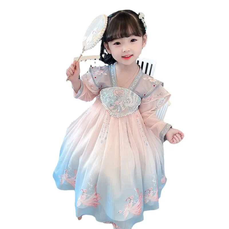 

Осенняя стильная детская юбка Hanfu в китайском стиле для девочек